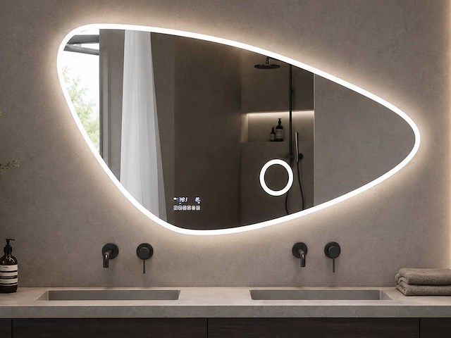 Mawialux bluetooth led spiegel 100x64 of 120x69cm of 140x70 keuze - afbeelding 1 van  18
