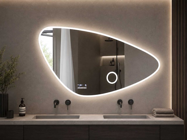 Mawialux bluetooth led spiegel 100x64 of 120x69cm of 140x70 keuze - afbeelding 11 van  18