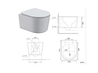 Mawialux compact inbouw wandcloset met closetzitting glans wit - afbeelding 2 van  2