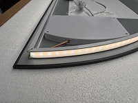 Mawialux decoratieve halve maan led spiegel in 180 of 200cm (zonder rand of mat zwart/goud rand) - afbeelding 2 van  19