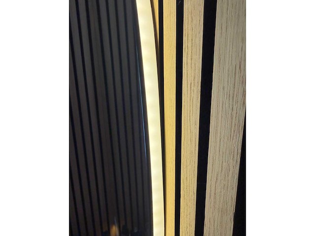 Mawialux decoratieve halve maan led spiegel in 180 of 200cm (zonder rand of mat zwart/goud rand) - afbeelding 8 van  19