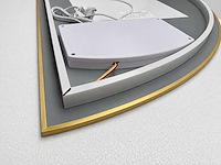 Mawialux decoratieve halve maan led spiegel in 180 of 200cm (zonder rand of mat zwart/goud rand) - afbeelding 16 van  19