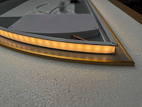 Mawialux decoratieve halve maan led spiegel in 180 of 200cm (zonder rand of mat zwart/goud rand) - afbeelding 5 van  20