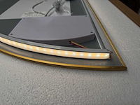 Mawialux decoratieve halve maan led spiegel in 180 of 200cm (zonder rand of mat zwart/goud rand) - afbeelding 6 van  20