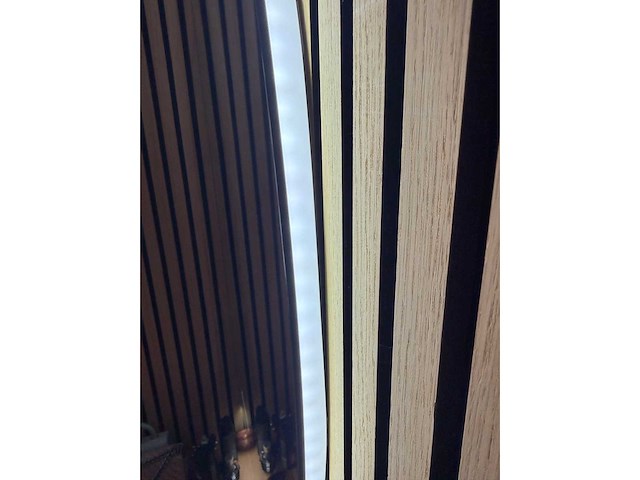 Mawialux decoratieve halve maan led spiegel in 180 of 200cm (zonder rand of mat zwart/goud rand) - afbeelding 10 van  20