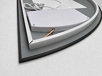 Mawialux decoratieve halve maan led spiegel in 180 of 200cm (zonder rand of mat zwart/goud rand) - afbeelding 8 van  8
