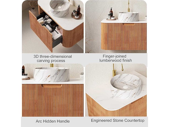 Mawialux design badkamermeubel 122cm (met hangkast) - keuze uit 2 kleuren - afbeelding 4 van  22