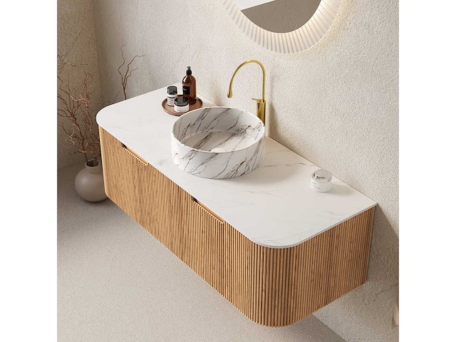 Mawialux design badkamermeubel 122cm (met hangkast) - keuze uit 2 kleuren - afbeelding 19 van  22