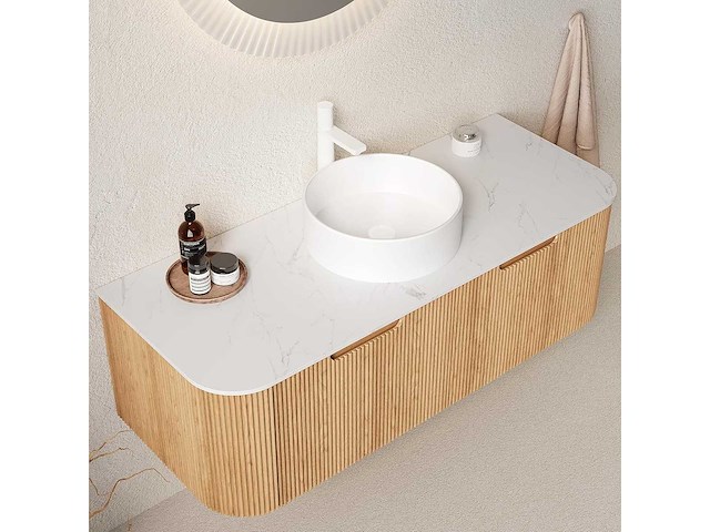 Mawialux design badkamermeubel 122cm (met hangkast) - keuze uit 2 kleuren - afbeelding 21 van  22