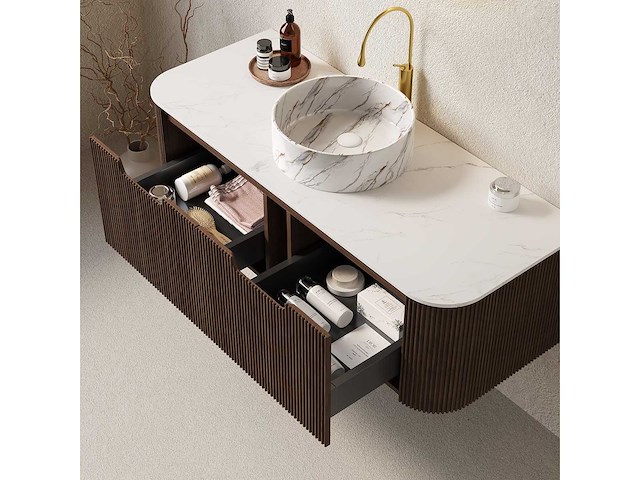 Mawialux design badkamermeubel 122cm (met hangkast) - keuze uit 2 kleuren - afbeelding 2 van  4