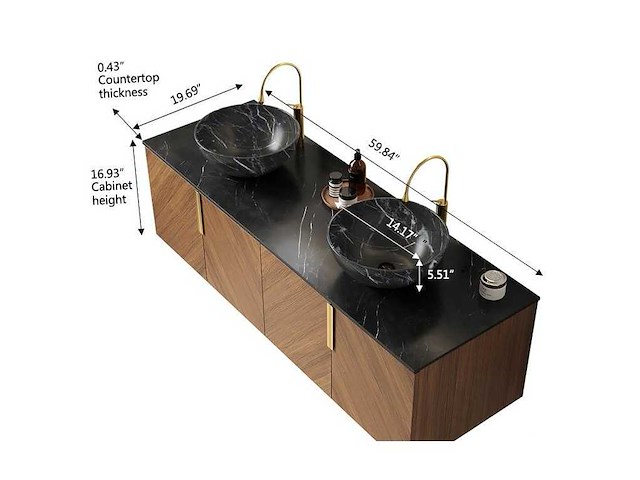 Mawialux design badkamermeubel 150cm (met hangkast) - afbeelding 5 van  9