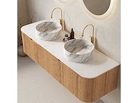 Mawialux design badkamermeubel 152cm (met hangkast) - keuze uit 2 kleuren - afbeelding 10 van  15