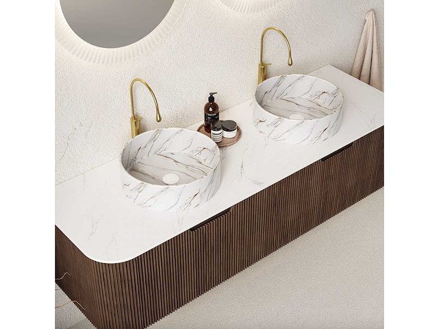 Mawialux design badkamermeubel 152cm (met hangkast) - keuze uit 2 kleuren - afbeelding 12 van  15