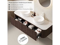 Mawialux design badkamermeubel 152cm (met hangkast) - keuze uit 2 kleuren - afbeelding 13 van  15