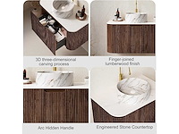 Mawialux design badkamermeubel 75cm (met hangkast) - eiken natural - afbeelding 1 van  1