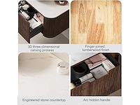 Mawialux design badkamermeubel 75cm (met hangkast) - eiken natural - afbeelding 3 van  23
