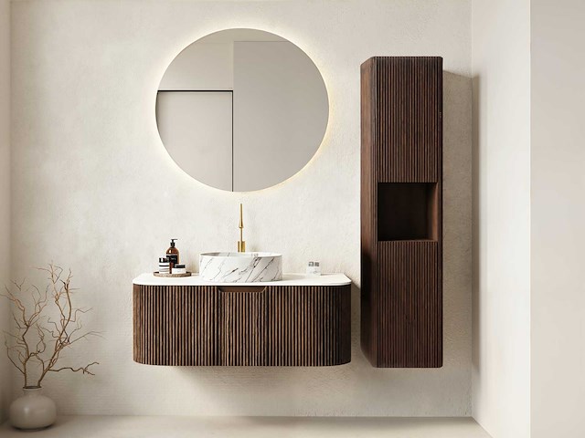 Mawialux design badkamermeubel 75cm (met hangkast) - eiken natural - afbeelding 1 van  23