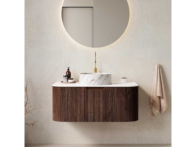 Mawialux design badkamermeubel 75cm (met hangkast) - eiken natural - afbeelding 20 van  23