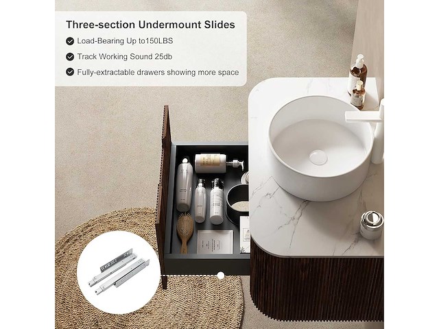 Mawialux design badkamermeubel 75cm (met hangkast) - keuze uit 2 kleuren - afbeelding 23 van  23