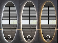 Mawialux design led spiegel 100/120/140/160cm breedte keuze - afbeelding 4 van  7