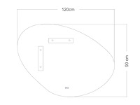 Mawialux design led spiegel 100/120/140cm keuze - afbeelding 2 van  12