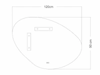 Mawialux design led spiegel 100/120/140cm keuze - afbeelding 3 van  12