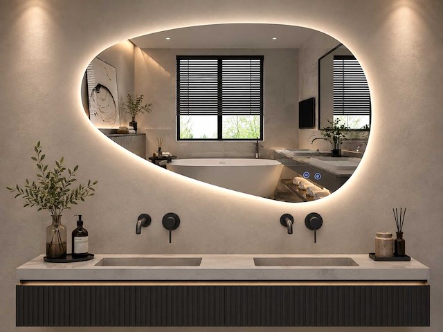 Mawialux design led spiegel 100x60cm of 110x60cm (keuze) - afbeelding 1 van  11