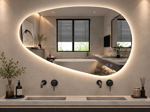 Mawialux design led spiegel 100x60cm of 110x60cm (keuze) - afbeelding 6 van  11
