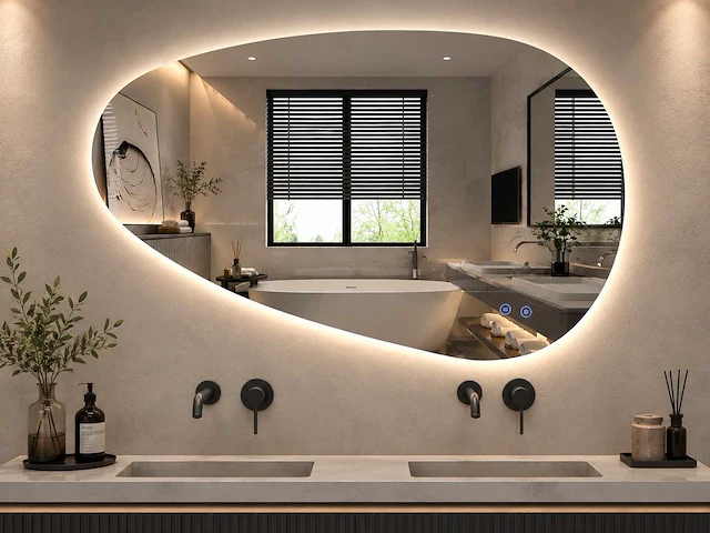 Mawialux design led spiegel 100x60cm of 110x60cm (keuze) - afbeelding 4 van  8