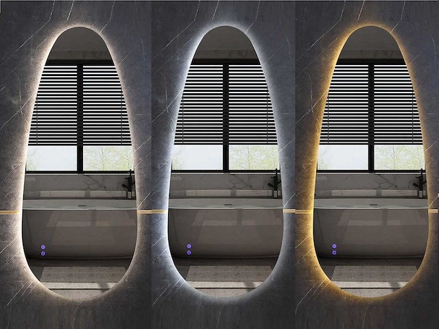 Mawialux design led spiegel 140x65 of 150x70 of 160x70 (keuze) - afbeelding 8 van  10