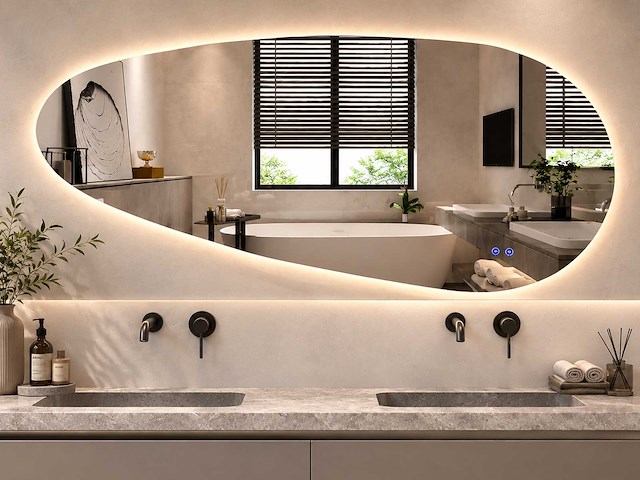 Mawialux design led spiegel 140x65 of 150x70 of 160x70 (keuze) - afbeelding 1 van  12