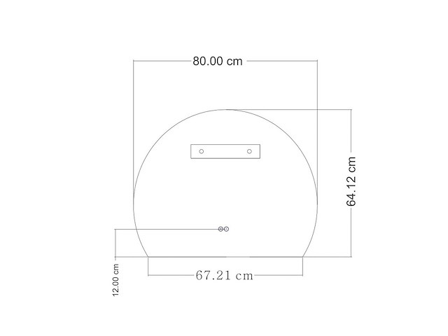 Mawialux design led spiegel half rond (diverse maten) - afbeelding 3 van  13
