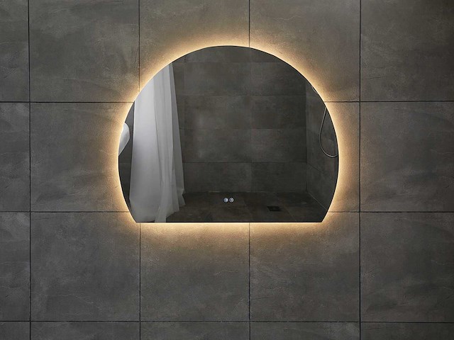 Mawialux design led spiegel half rond (diverse maten) - afbeelding 4 van  6