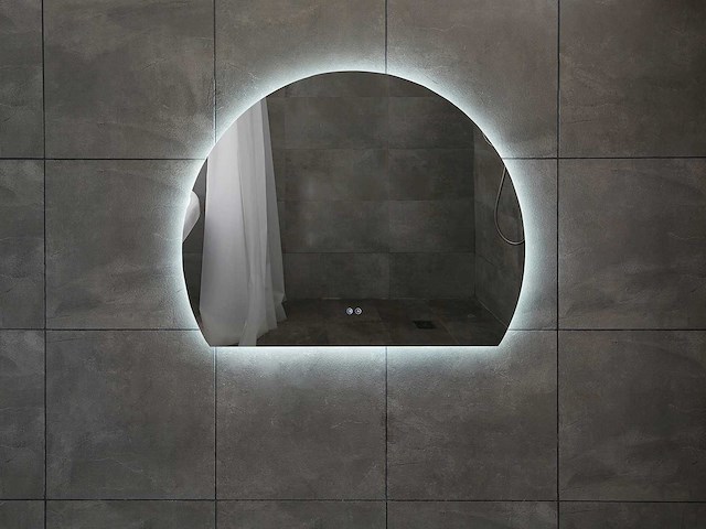 Mawialux design led spiegel half rond (diverse maten) - afbeelding 1 van  13