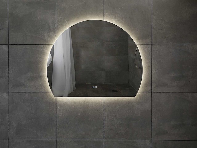 Mawialux design led spiegel half rond (diverse maten) - afbeelding 3 van  13