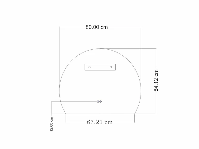 Mawialux design led spiegel half rond (diverse maten) - afbeelding 3 van  6