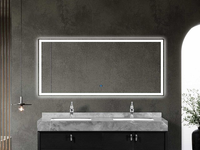 Mawialux design led spiegel met beweging sensor (140/150/160/180 cm breedte keuze) - afbeelding 5 van  11