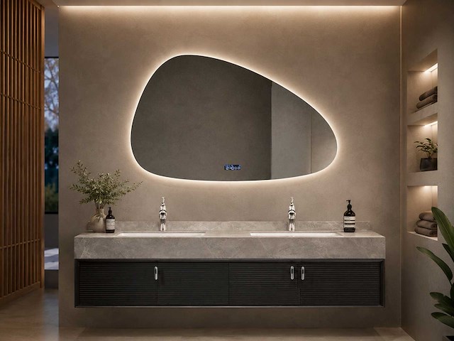 Mawialux design led spiegel organisch (diverse maten) - afbeelding 5 van  11
