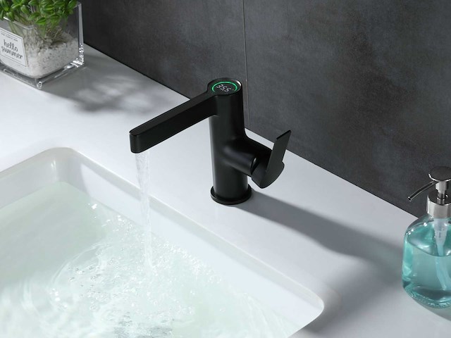 Mawialux digitale wastafelkraan mat zwart - afbeelding 3 van  5
