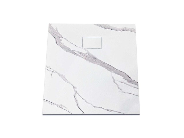 Mawialux douchebak 90x90cm - wit marmer - afbeelding 2 van  4