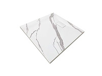 Mawialux douchebak 90x90cm - wit marmer - afbeelding 1 van  4