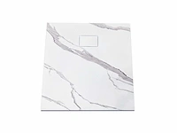 Mawialux douchebak 90x90cm - wit marmer