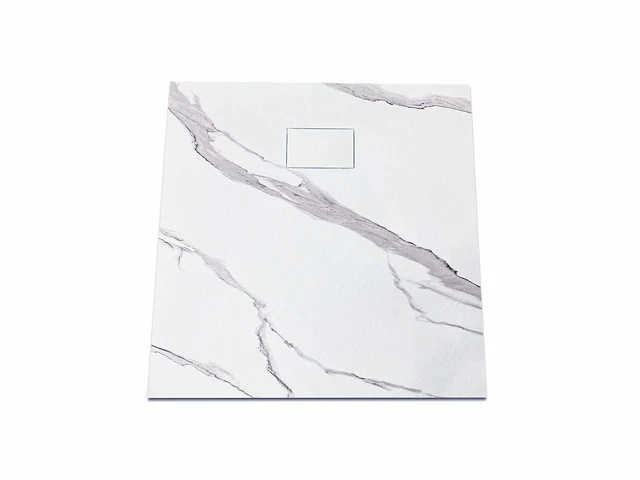 Mawialux douchebak 90x90cm - wit marmer - afbeelding 2 van  4