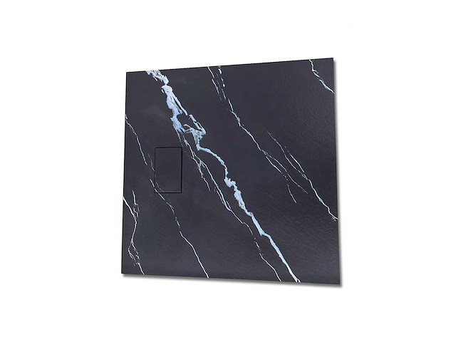 Mawialux douchebak 90x90cm - zwart marmer - afbeelding 2 van  4
