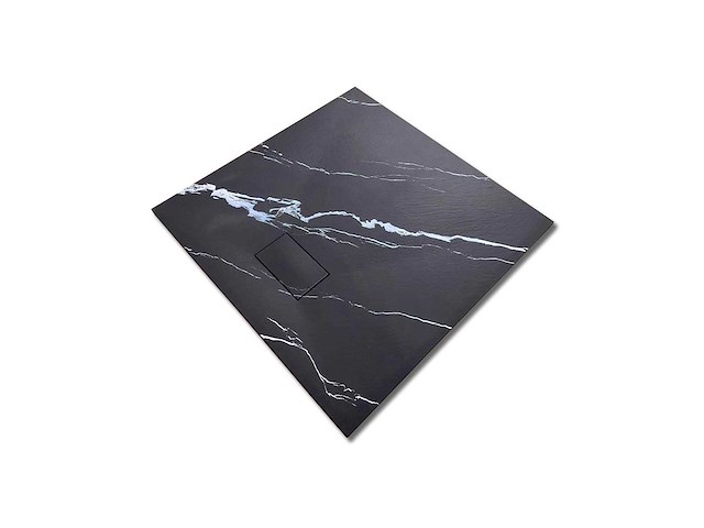 Mawialux douchebak 90x90cm - zwart marmer - afbeelding 1 van  3