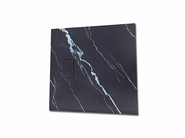 Mawialux douchebak 90x90cm - zwart marmer - afbeelding 2 van  4