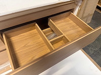 Mawialux eikenhout badkamermeubel - 100cm eiken natural - met hangkast - afbeelding 3 van  6