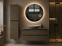 Mawialux eikenhout badkamermeubel - 100cm grey smoked - (met hangkast)