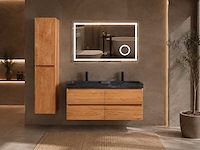 Mawialux eikenhout badkamermeubel 120cm (eiken natural) met (hangkast) - afbeelding 12 van  49