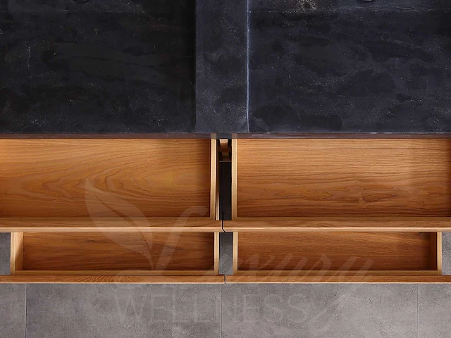 Mawialux eikenhout badkamermeubel 120cm (eiken natural) met (hangkast) - afbeelding 35 van  49